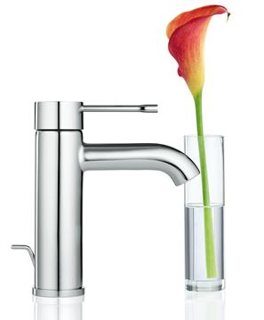GROHE ESSENCE NEW umyvadlová stojánková baterie, s odtokovou soupravou, Water Saving, chrom 23589001 Obrázek - fotka