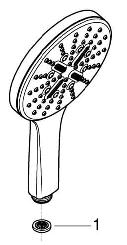 GROHE RAINSHOWER SMARTACTIVE 130 ruční sprcha pr. 130 mm, 3 proudy, Water Saving, kartáčovaný hard graphite 26574AL0 Obrázek - fotka