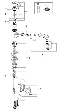 GROHE EUROSMART dřezová baterie, s vytahovací sprškou, chrom 30305000 Obrázek - fotka