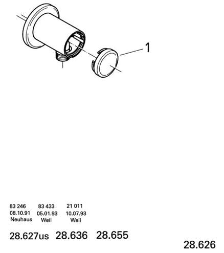 GROHE RELEXA nástěnné kolínko 65mm, DN15, chrom 28626000 Obrázek - fotka