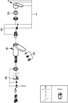 GROHE EUROSMART umyvadlová stojánková baterie, chrom 33188003 Obrázek - fotka