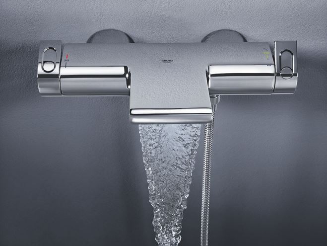 GROHE GROHTHERM 2000 vanová nástěnná termostatická baterie, s přepínačem, chrom 34174001 Obrázek - fotka
