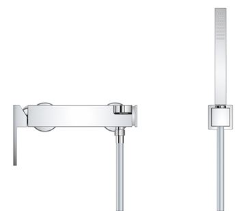 GROHE PLUS vanová nástěnná baterie, s přepínačem, se sprchovou soupravou, chrom 33547003 Obrázek - fotka