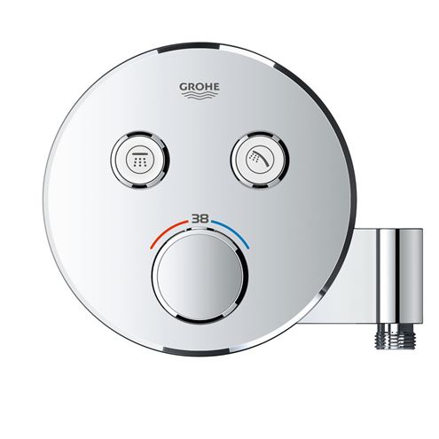 GROHE GROHTHERM SMARTCONTROL podomítková termostatická baterie, pro 2 spotřebiče, s připojením pro hadici a s držákem, Water Saving, chrom 29120000 Obrázek - fotka