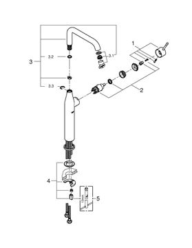 GROHE ESSENCE NEW umyvadlová stojánková baterie, Water Saving, chrom 32901001 Obrázek - fotka