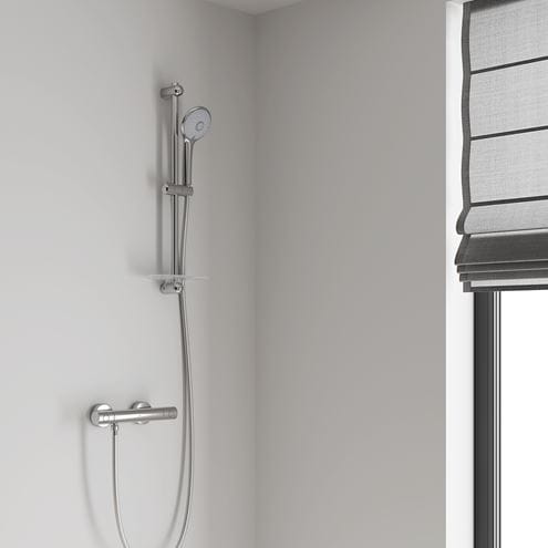 GROHE EUPHORIA 110 MASSAGE sprchová souprava 4-dílná, ruční sprcha pr. 110 mm, 3 proudy, tyč, hadice, polička, chrom 27231001 Obrázek - fotka