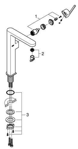 GROHE PLUS umyvadlová stojánková baterie, chrom 32618003 Obrázek - fotka