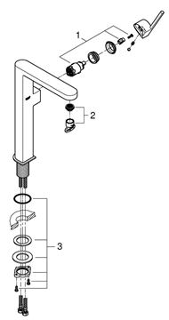 GROHE PLUS umyvadlová stojánková baterie, chrom 32618003 Obrázek - fotka