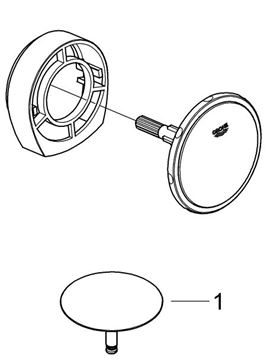 GROHE TALENTOFILL sada krytek pro napouštěcí a odtokovou soupravu, chrom 19952000 Obrázek - fotka