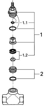 GROHE podomítkový ventil DN20 29802000 Obrázek - fotka