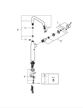 GROHE ESSENCE NEW umyvadlová stojánková baterie, Water Saving, hard graphite 32901A01 Obrázek - fotka