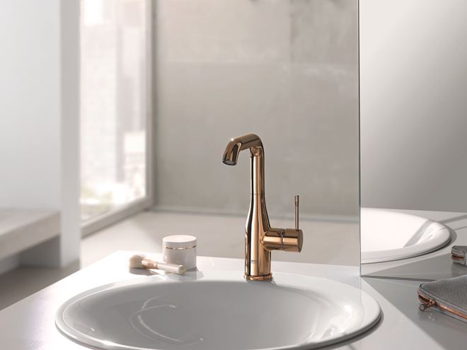 GROHE ESSENCE NEW umyvadlová stojánková baterie, s odtokovou soupravou, Water Saving, warm sunset 32628DA1 Obrázek - fotka