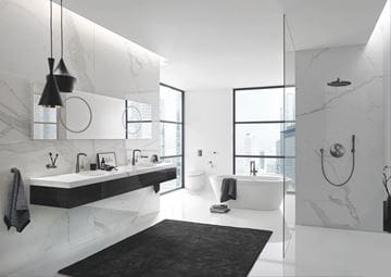 GROHE ESSENCE NEW umyvadlová stojánková baterie, s odtokovou soupravou, Water Saving, kartáčovaný hard graphite 32628AL1 Obrázek - fotka