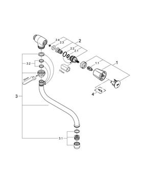 GROHE COSTA L umyvadlová nástěnná baterie pro jednu vodu, chrom 30484001 Obrázek - fotka