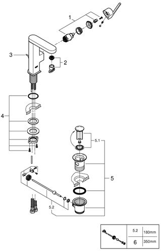 GROHE PLUS umyvadlová stojánková baterie, s odtokovou soupravou, chrom 23871003 Obrázek - fotka