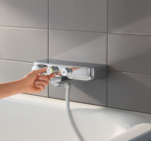 GROHE GROHTHERM SMARTCONTROL vanová nástěnná termostatická baterie, s přepínačem, chrom 34718000 Obrázek - fotka