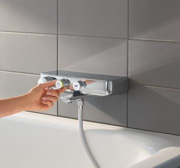 GROHE GROHTHERM SMARTCONTROL vanová nástěnná termostatická baterie, s přepínačem, chrom 34718000 Obrázek - fotka