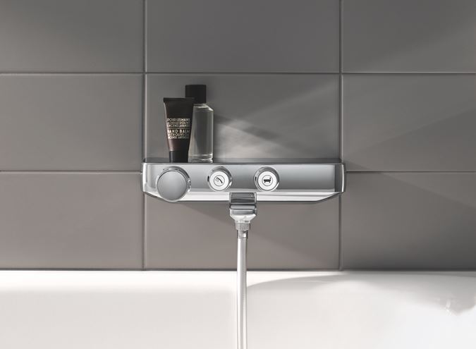 GROHE GROHTHERM SMARTCONTROL vanová nástěnná termostatická baterie, s přepínačem, chrom 34718000 Obrázek - fotka