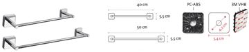 CONCEPT 150 držák ručníku 500 mm, matná černá SLZD 59N-PT Technický nákres