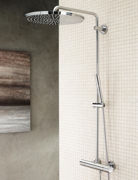GROHE RAINSHOWER SYSTEM 400 sprchový set s termostatickou baterií, horní sprcha, ruční sprcha, tyč, hadice, chrom 27174001 Obrázek - fotka