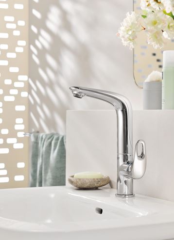 GROHE EUROSTYLE umyvadlová stojánková baterie, s odtokovou soupravou, chrom 23569003 Obrázek - fotka