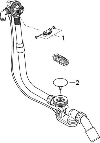 GROHE TALENTOFILL vanový sifon, s napouštěním přepadem, bovden, chrom 28990000 Obrázek - fotka