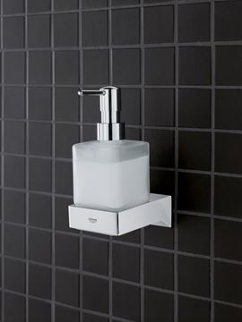 GROHE SELECTION CUBE dávkovač tekutého mýdla bez držáku, sklo, chrom 40805000 Obrázek - fotka