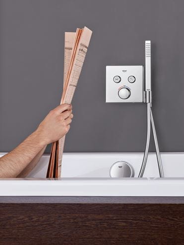 GROHE GROHTHERM SMARTCONTROL podomítková termostatická baterie, pro 2 spotřebiče, s připojením pro hadici a s držákem, Water Saving, chrom 29125000 Obrázek - fotka