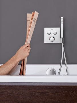 GROHE GROHTHERM SMARTCONTROL podomítková termostatická baterie, pro 2 spotřebiče, s připojením pro hadici a s držákem, Water Saving, chrom 29125000 Obrázek - fotka