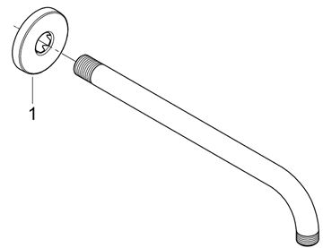GROHE RAINSHOWER sprchové rameno 286 mm, nástěnné, chrom 28576000 Obrázek - fotka
