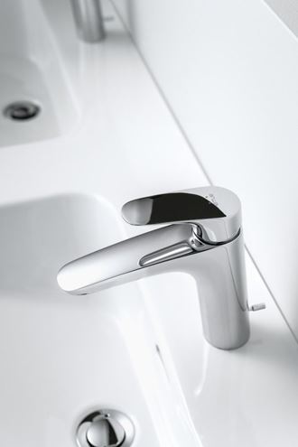 LAUFEN LAURIN umyvadlová stojánková baterie, s odtokovou soupravou, Eco+, chrom HF500703100000 Obrázek - fotka