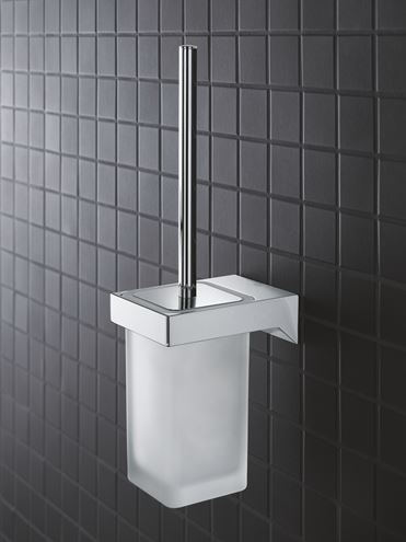GROHE SELECTION CUBE WC štětka, nástěnná, sklo, chrom 40857000 Obrázek - fotka