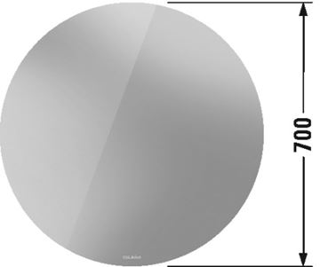 DURAVIT GOOD zrcadlo 70 cm, s osvětlením LM7851000000000 Technický nákres