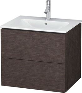 DURAVIT L-CUBE skříňka pod umyvadlo 62x48,1x55 cm, 2 zásuvky, Push-open, Dark Brushed Oak
