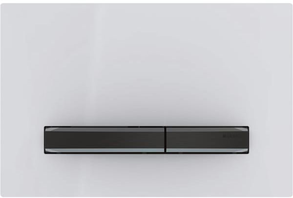 GEBERIT SIGMA 50 ovládací tlačítko pro dvě splachování, easy-to-clean, zinek/plast, bílá/černý chrom 115.671.11.2 Obrázek - Hlavní obrázek