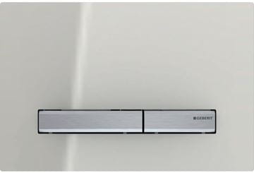 GEBERIT SIGMA 50 ovládací tlačítko pro dvě splachování, zinek/sklo, chrom/písková šedá