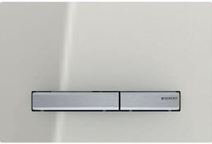 GEBERIT SIGMA 50 ovládací tlačítko pro dvě splachování, zinek/sklo, chrom/písková šedá