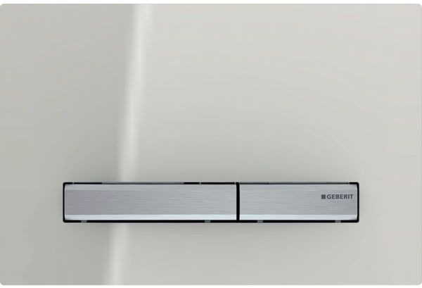 GEBERIT SIGMA 50 ovládací tlačítko pro dvě splachování, zinek/sklo, chrom/písková šedá 115.788.JL.2 Obrázek - Hlavní obrázek