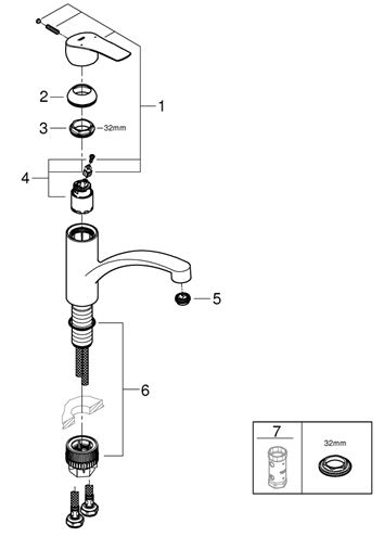 GROHE EUROSMART dřezová baterie, chrom 33281003 Obrázek - fotka