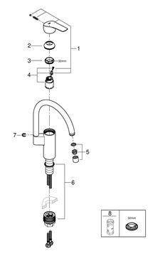 GROHE EUROSMART dřezová baterie, chrom 33202003 Obrázek - fotka