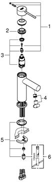 GROHE ESSENCE NEW umyvadlová stojánková baterie, chrom 34813001 Obrázek - fotka