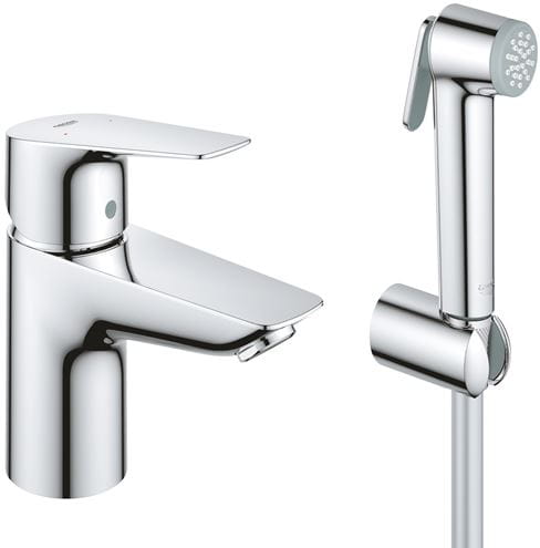 GROHE BAUEDGE umyvadlová stojánková baterie, s bidetovou sprškou, chrom 23757001 Obrázek - Hlavní obrázek
