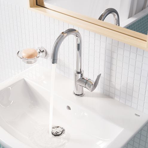 GROHE BAUEDGE umyvadlová stojánková baterie, s odtokovou soupravou, chrom 23760001 Obrázek - fotka