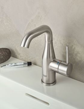 GROHE ESSENCE NEW umyvadlová stojánková baterie, s odtokovou soupravou, supersteel 24173DC1 Obrázek - fotka