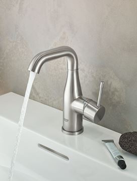 GROHE ESSENCE NEW umyvadlová stojánková baterie, s odtokovou soupravou, supersteel 24173DC1 Obrázek - fotka