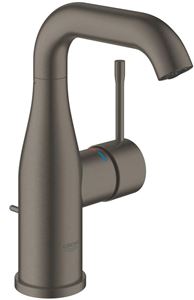 GROHE ESSENCE NEW umyvadlová stojánková baterie, s odtokovou soupravou, kartáčovaný hard graphite