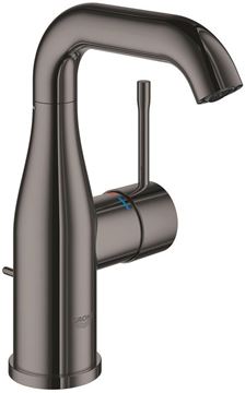 GROHE ESSENCE NEW umyvadlová stojánková baterie, s odtokovou soupravou, hard graphite