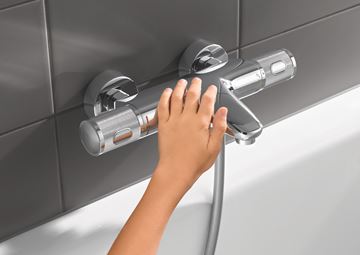 GROHE GROHTHERM 1000 PERFORMANCE vanová nástěnná termostatická baterie, s přepínačem, chrom 34830000 Obrázek - fotka