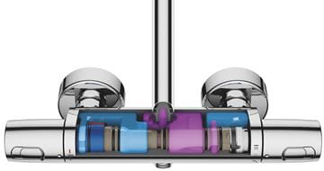 GROHE EUPHORIA SYSTEM 310 sprchový set s termostatickou baterií, horní sprcha, ruční sprcha se 3 proudy, tyč, hadice, chrom 26723000 Obrázek - fotka
