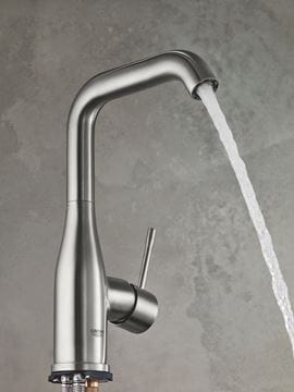GROHE ESSENCE NEW umyvadlová stojánková baterie, s odtokovou soupravou, supersteel 24174DC1 Obrázek - fotka